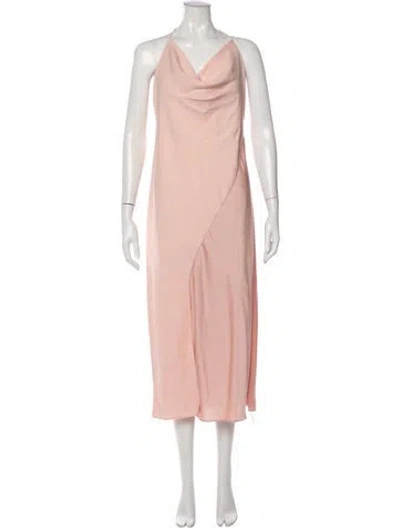 Pre-owned Cushnie Halterneck Midi Length Dress In Pink