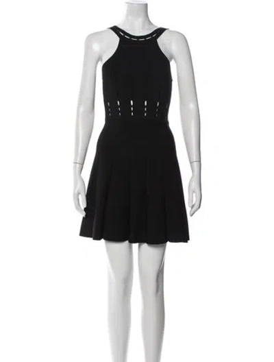 Pre-owned Cushnie Halterneck Mini Dress In Black