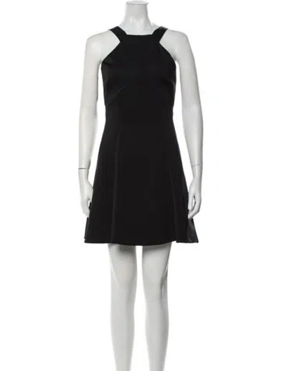 Pre-owned Cushnie Halterneck Mini Dress In Black