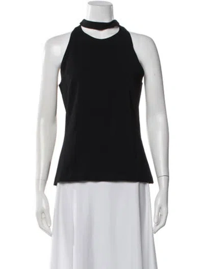 Pre-owned Cushnie Halterneck Sleeveless Top In Black