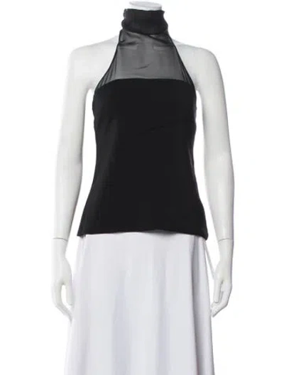 Pre-owned Cushnie Halterneck Sleeveless Top In Black