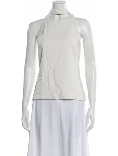 Pre-owned Cushnie Halterneck Sleeveless Top In Neutral
