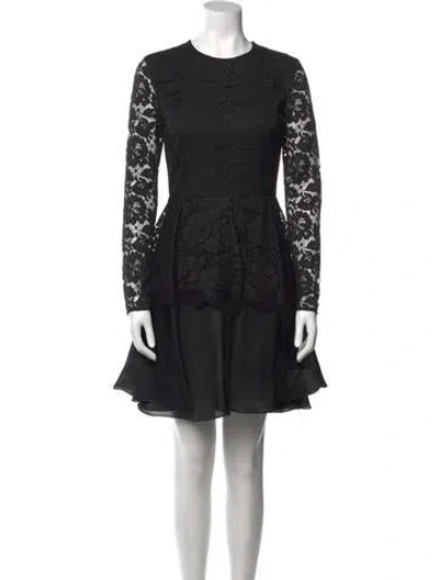 Pre-owned Cushnie Lace Pattern Mini Dress W/ Tags In Black