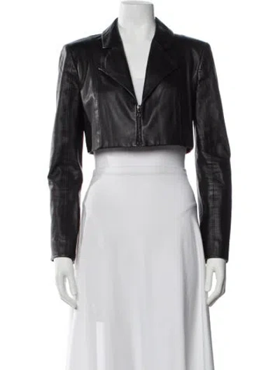 Pre-owned Cushnie Leather Biker Jacket In White