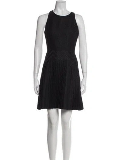Pre-owned Cushnie Leather Mini Dress In Black
