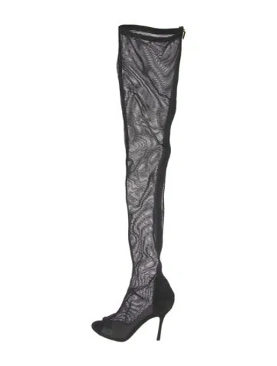 Pre-owned Cushnie Mesh Boots In Green