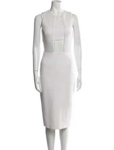 Pre-owned Cushnie Midi Dress In Neutral