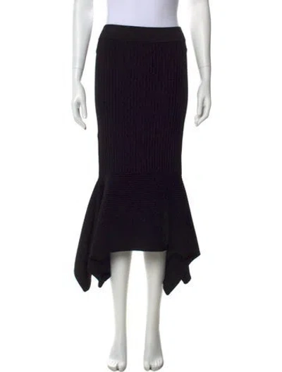 Pre-owned Cushnie Midi Length Skirt In Black