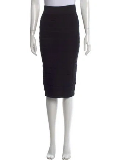 Pre-owned Cushnie Midi Length Skirt In Black