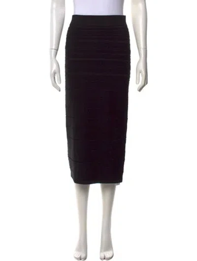 Pre-owned Cushnie Midi Length Skirt In Black