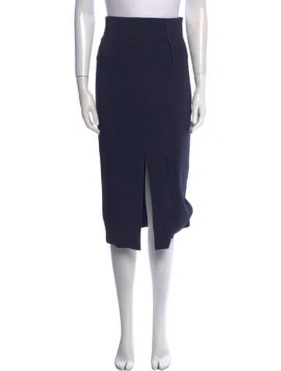 Pre-owned Cushnie Midi Length Skirt In Blue