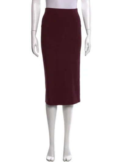 Pre-owned Cushnie Midi Length Skirt In Burgundy