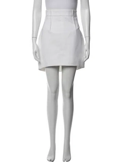 Pre-owned Cushnie Mini Skirt In White
