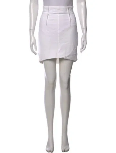 Pre-owned Cushnie Mini Skirt In White