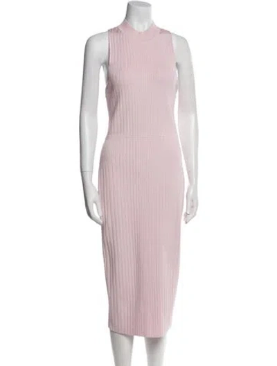 Pre-owned Cushnie Mock Neck Midi Length Dress W/ Tags In Pink