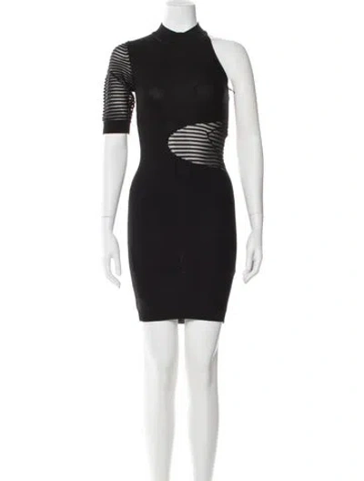 Pre-owned Cushnie Mock Neck Sweater In Black
