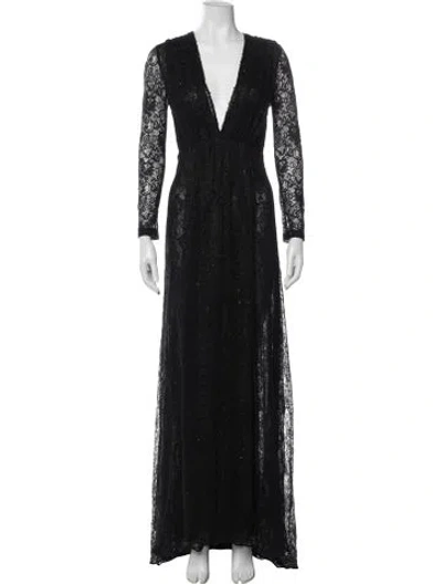 Pre-owned Cushnie Nylon Long Dress In Black
