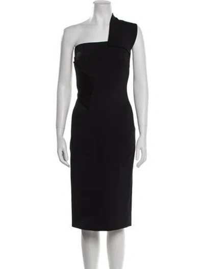 Pre-owned Cushnie Nylon Midi Length Dress In Black