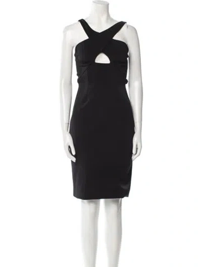 Pre-owned Cushnie Nylon Mini Dress In Black