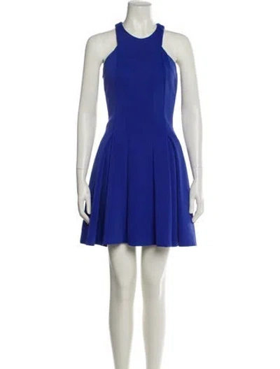 Pre-owned Cushnie Nylon Mini Dress In Blue