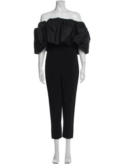 Pre-owned Cushnie Off-the-shoulder Jumpsuit In Black