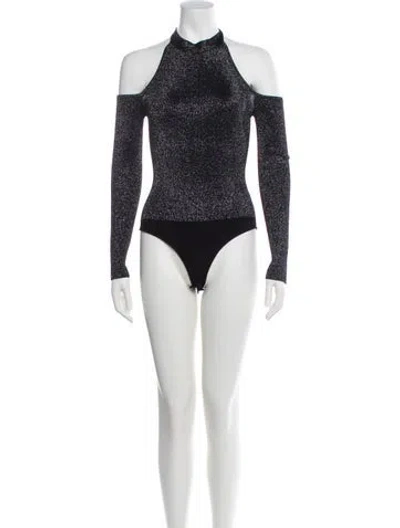Pre-owned Cushnie Off-the-shoulder Long Sleeve Bodysuit In Multi