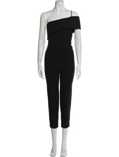 Pre-owned Cushnie One-shoulder Jumpsuit In Black