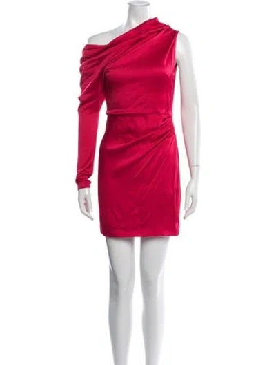 Pre-owned Cushnie One-shoulder Mini Dress In Pink