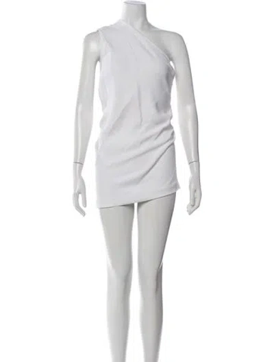 Pre-owned Cushnie One-shoulder Mini Dress In White