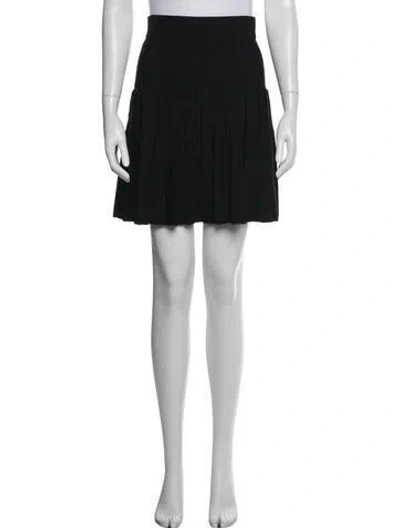 Pre-owned Cushnie Pleated Accents Mini Skirt In Black