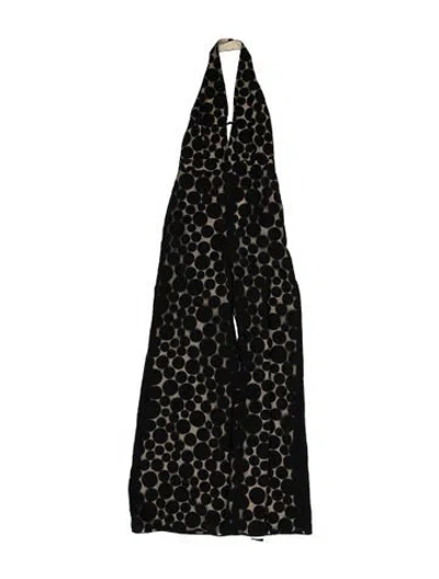 Pre-owned Cushnie Polka Dot Print Halterneck Jumpsuit In Black