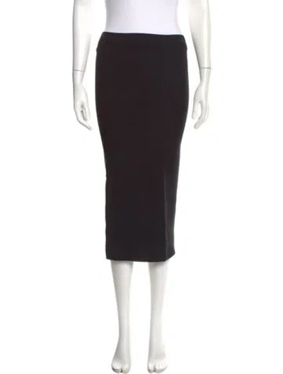 Pre-owned Cushnie Printed Knee-length Skirt In Black