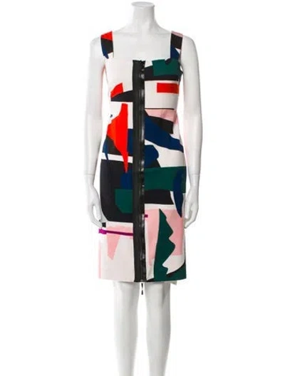 Pre-owned Cushnie Printed Mini Dress In Multi