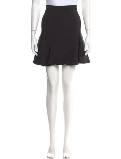 Pre-owned Cushnie Ruffle Embellishment Mini Skirt In Black