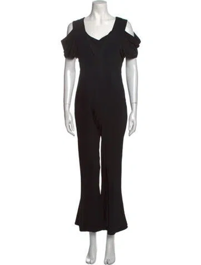 Pre-owned Cushnie Scoop Neck Jumpsuit In Black