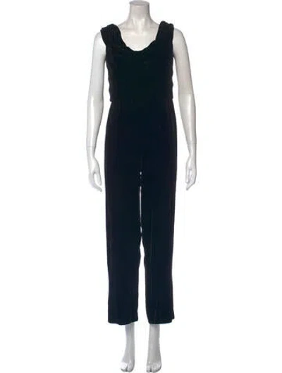 Pre-owned Cushnie Scoop Neck Jumpsuit In Black