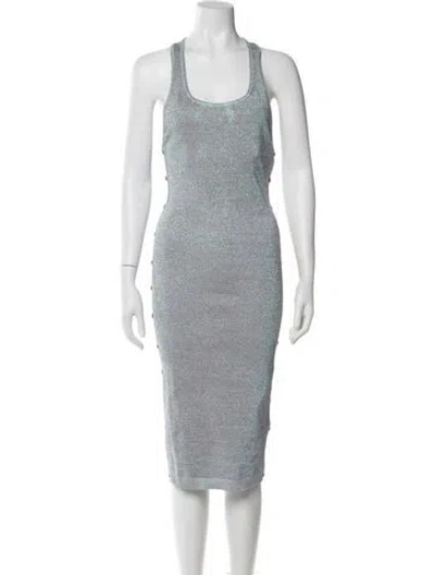 Pre-owned Cushnie Scoop Neck Midi Length Dress