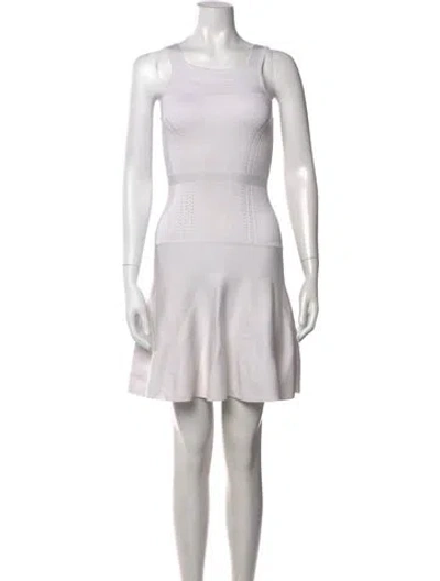 Pre-owned Cushnie Scoop Neck Mini Dress In Neutral