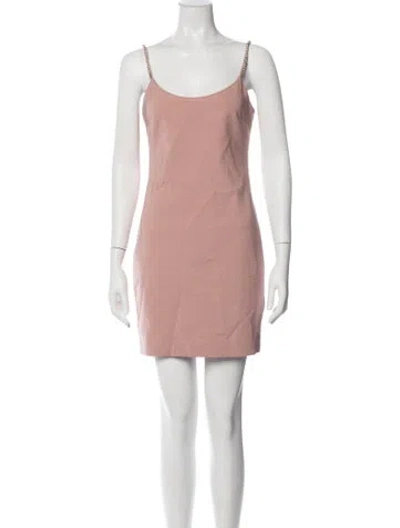 Pre-owned Cushnie Scoop Neck Mini Dress In Pink
