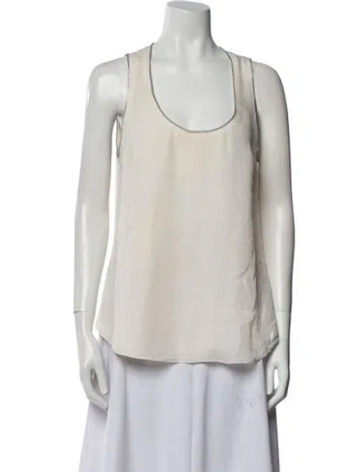 Pre-owned Cushnie Scoop Neck Sleeveless Top In Neutral