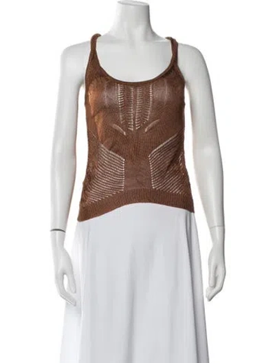 Pre-owned Cushnie Scoop Neck Sleeveless Top In Purple