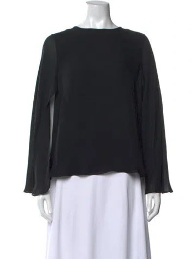 Pre-owned Cushnie Silk Crew Neck Top In Black