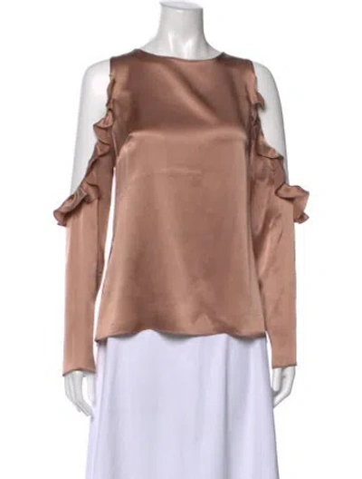 Pre-owned Cushnie Silk Crew Neck Top In Pink