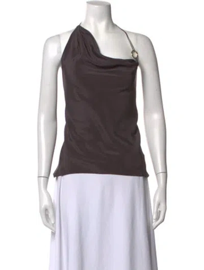 Pre-owned Cushnie Silk Halterneck Top In Black