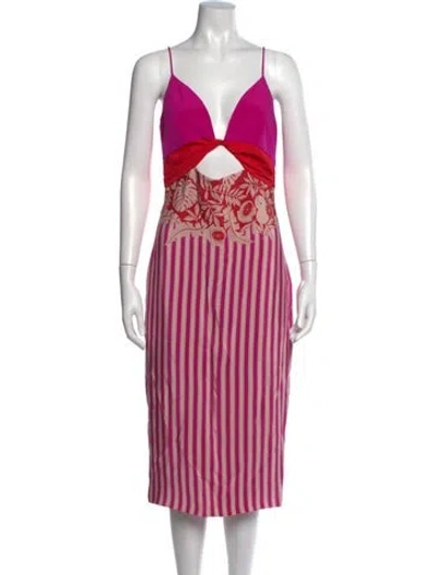 Pre-owned Cushnie Silk Knee-length Dress In Purple