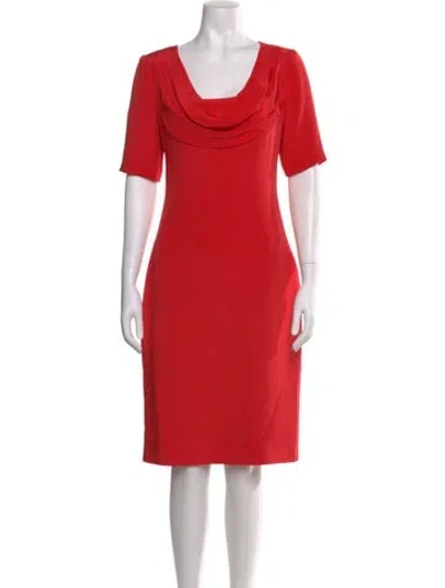 Pre-owned Cushnie Silk Knee-length Dress In Red