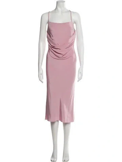 Pre-owned Cushnie Silk Long Dress In Pink