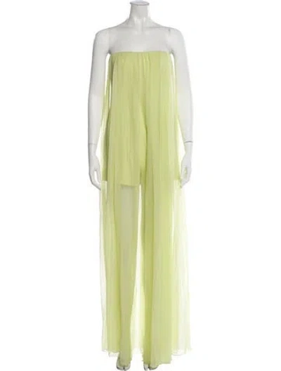 Pre-owned Cushnie Silk Long Skirt In Green