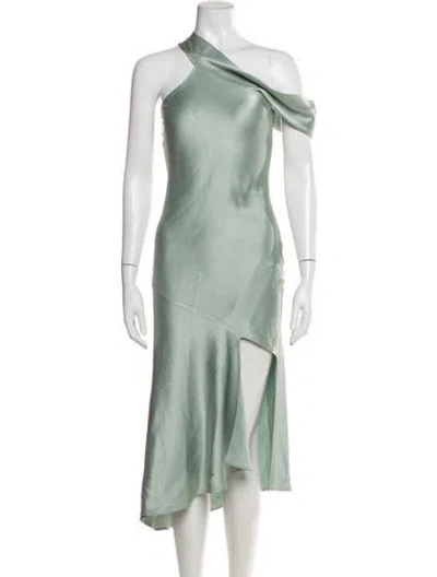 Pre-owned Cushnie Silk Midi Length Dress In Green