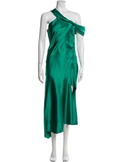 Pre-owned Cushnie Silk Midi Length Dress In Green